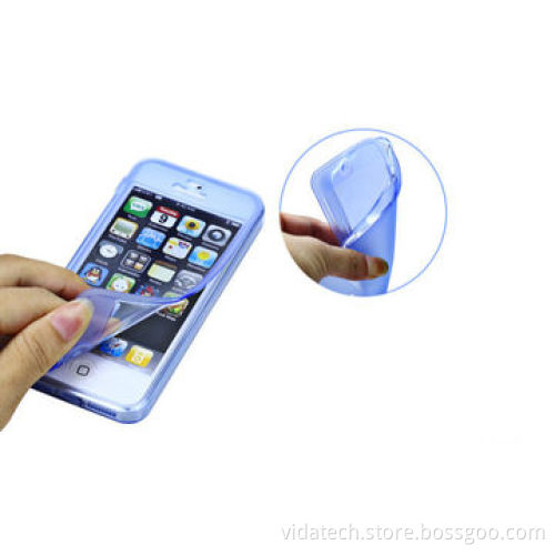 Ultra-clear wallet flip TPU silicone gel case cover for iPhone 5/5s, manufacturer